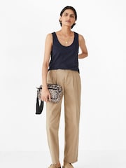 Hush Blue Cotton Slub Tank Top - Image 1 of 4
