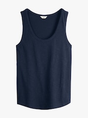 Hush Blue Cotton Slub Tank Top - Image 4 of 4