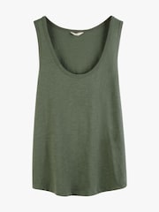 Hush Green Cotton Slub Tank Top - Image 4 of 4