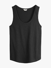 Hush Black Cotton Slub Tank Top - Image 4 of 4