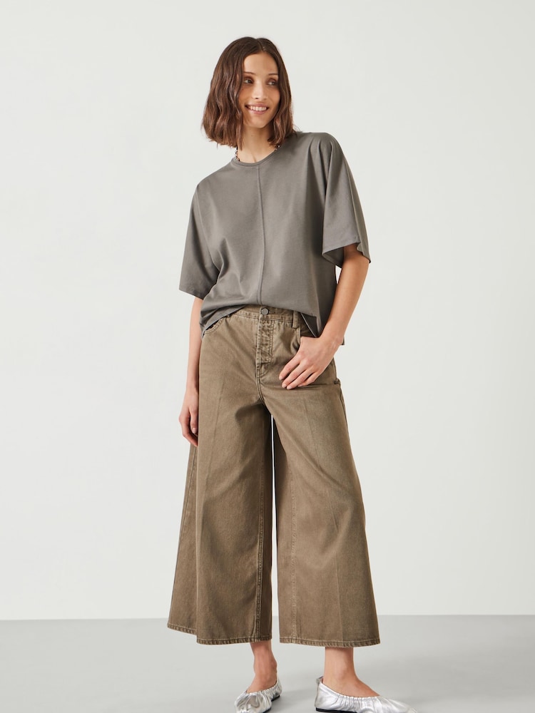 Hush Grey Tamara 100% Cotton Relaxed T-Shirt - Image 2 of 5