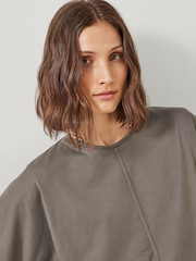 Hush Grey Tamara 100% Cotton Relaxed T-Shirt - Image 4 of 5