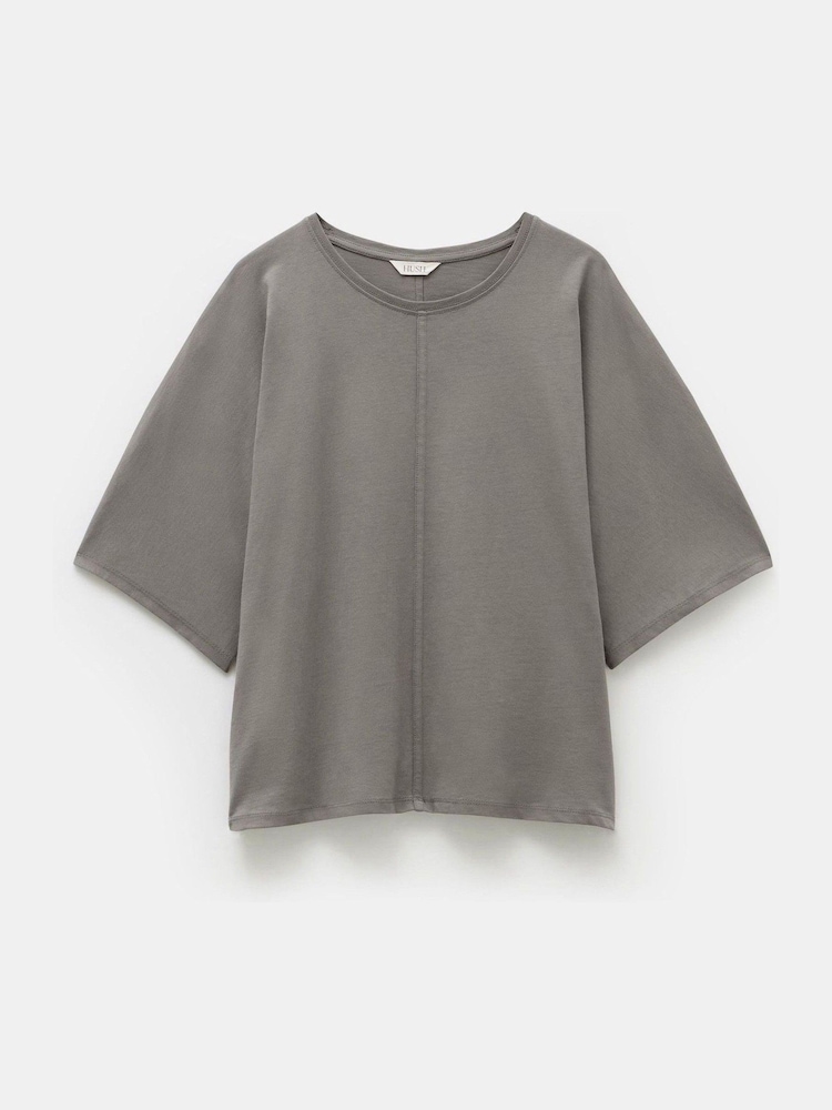 Hush Grey Tamara 100% Cotton Relaxed T-Shirt - Image 5 of 5