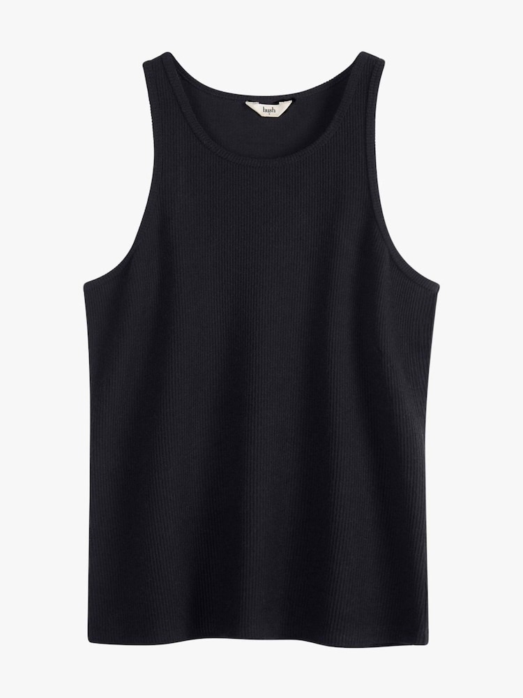 Hush Black Ribbed Scoop Vest - Image 4 of 4