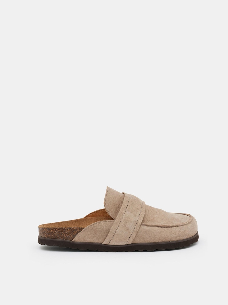 Hush Nude Pia Padded Suede Mules - Image 2 of 4