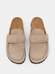 Hush Nude Pia Padded Suede Mules - Image 3 of 4