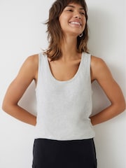 Hush Grey Cotton Slub Tank Top - Image 1 of 4
