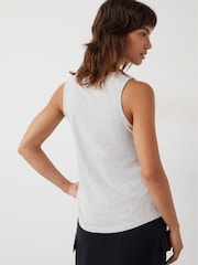 Hush Grey Cotton Slub Tank Top - Image 2 of 4