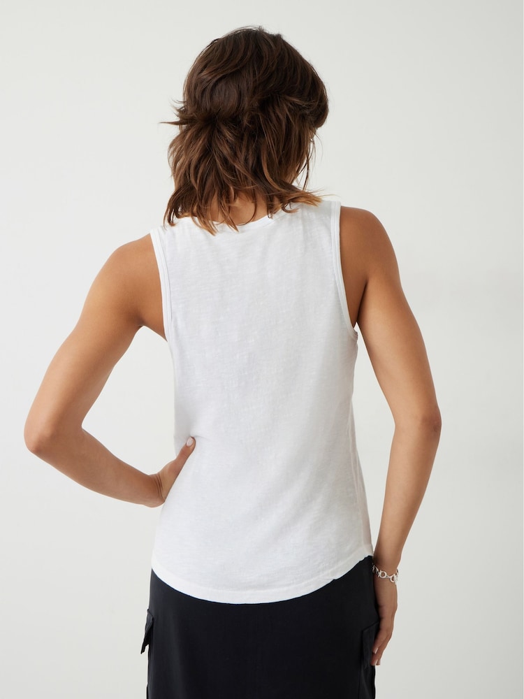 Hush White Cotton Slub Tank Top - Image 3 of 3