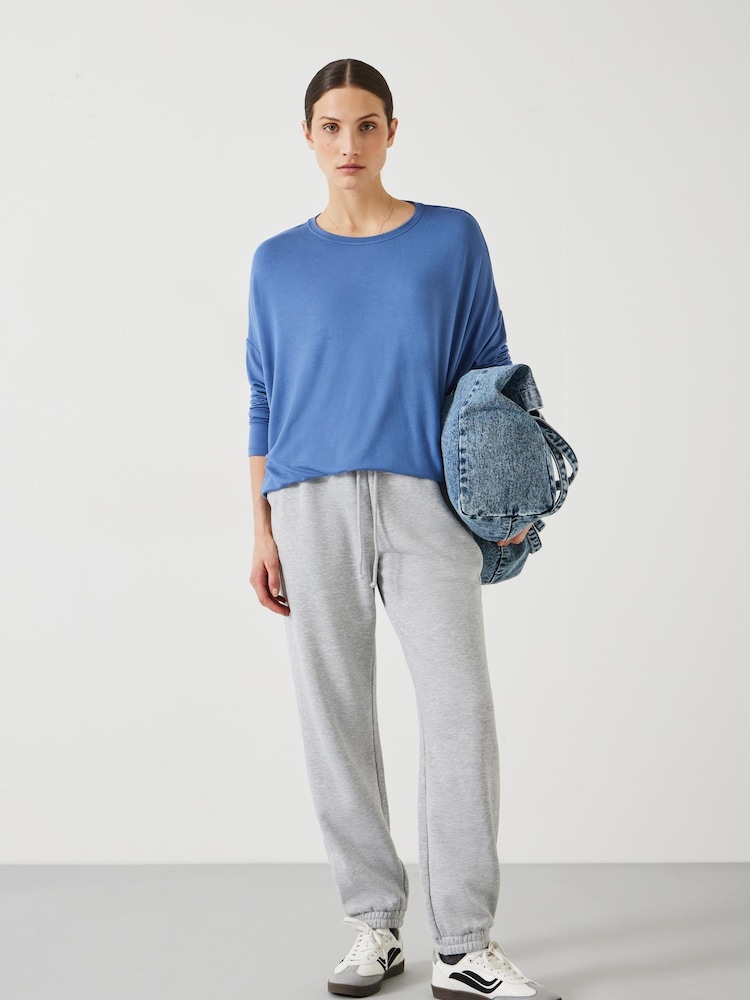 Hush Blue Gillian Wide Jersey Top - Image 2 of 5