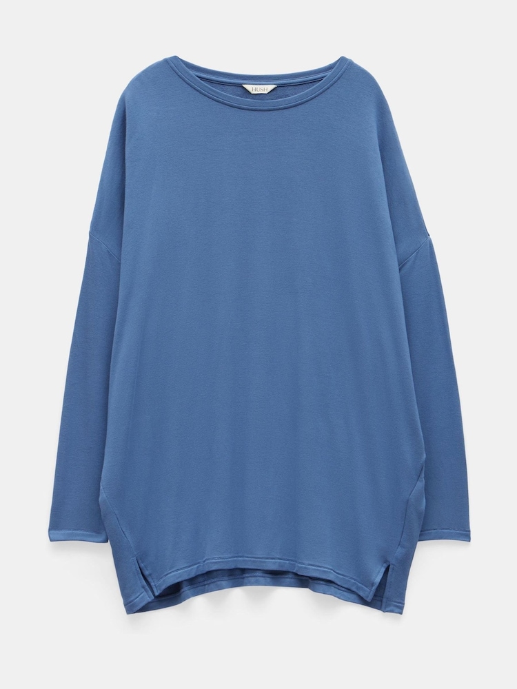 Hush Blue Gillian Wide Jersey Top - Image 5 of 5