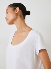 Blanco - Hush Hari Scoop Neck Slub T-Shirt - Imagen 4 de 5