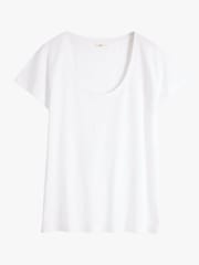 Blanco - Hush Hari Scoop Neck Slub T-Shirt - Imagen 5 de 5