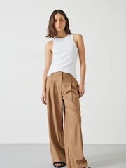 Hush White Ribbed Scooped Vest - Image 2 of 4