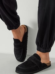 Hush Black Pia Padded Suede Mules - Image 1 of 4