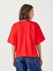 Hush Red Tamara Relaxed 100% Cotton T-Shirt - Image 3 of 5