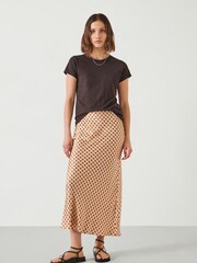 Hush Cream Simone Slinky Midi Skirt - Image 1 of 5
