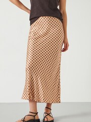Hush Cream Simone Slinky Midi Skirt - Image 2 of 5