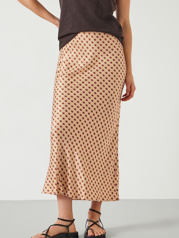 Hush Cream Simone Slinky Midi Skirt - Image 2 of 5