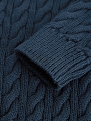 Superdry Navy Cable Knit Jumper - Image 10 of 10