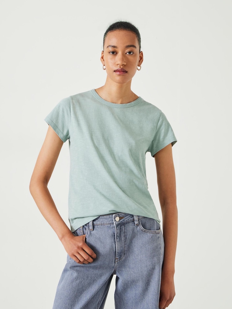 Hush Light blue Slim Fit 100% Cotton Crew T-Shirt - Image 1 of 5