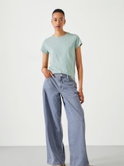 Hush Light blue Slim Fit 100% Cotton Crew T-Shirt - Image 2 of 5