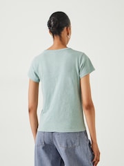 Hush Light blue Slim Fit 100% Cotton Crew T-Shirt - Image 3 of 5