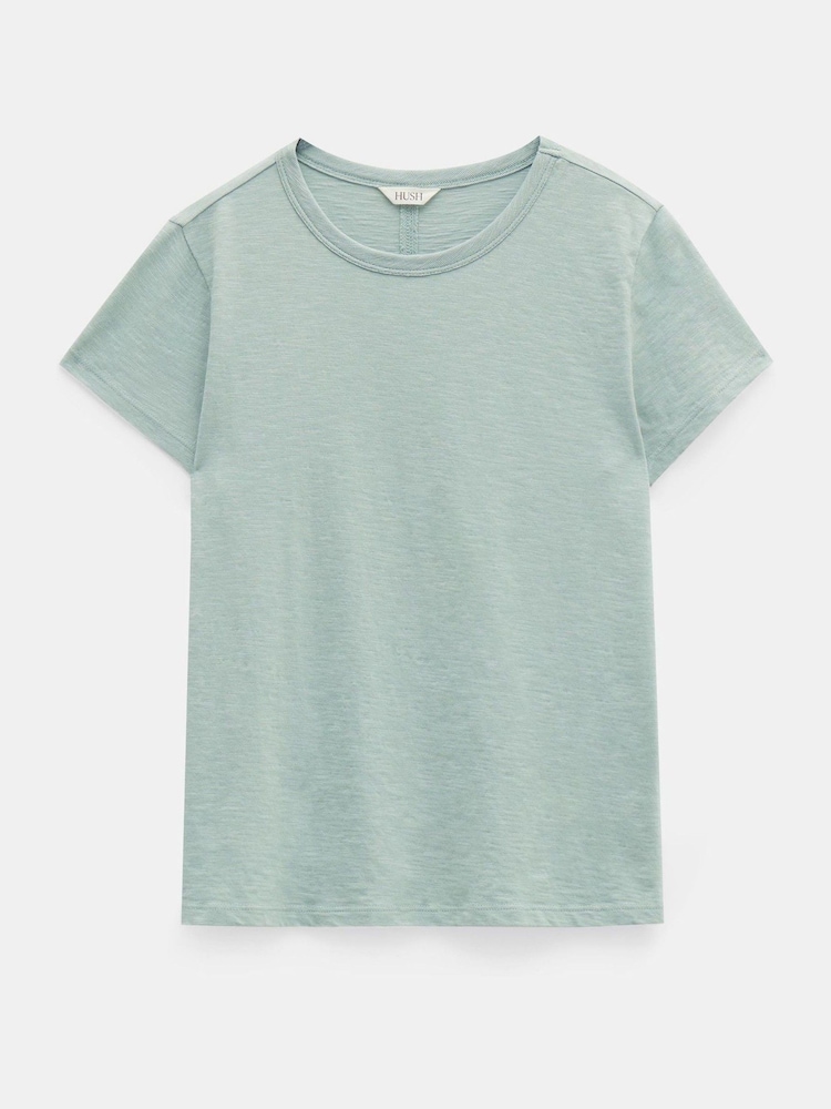 Hush Light blue Slim Fit 100% Cotton Crew T-Shirt - Image 5 of 5