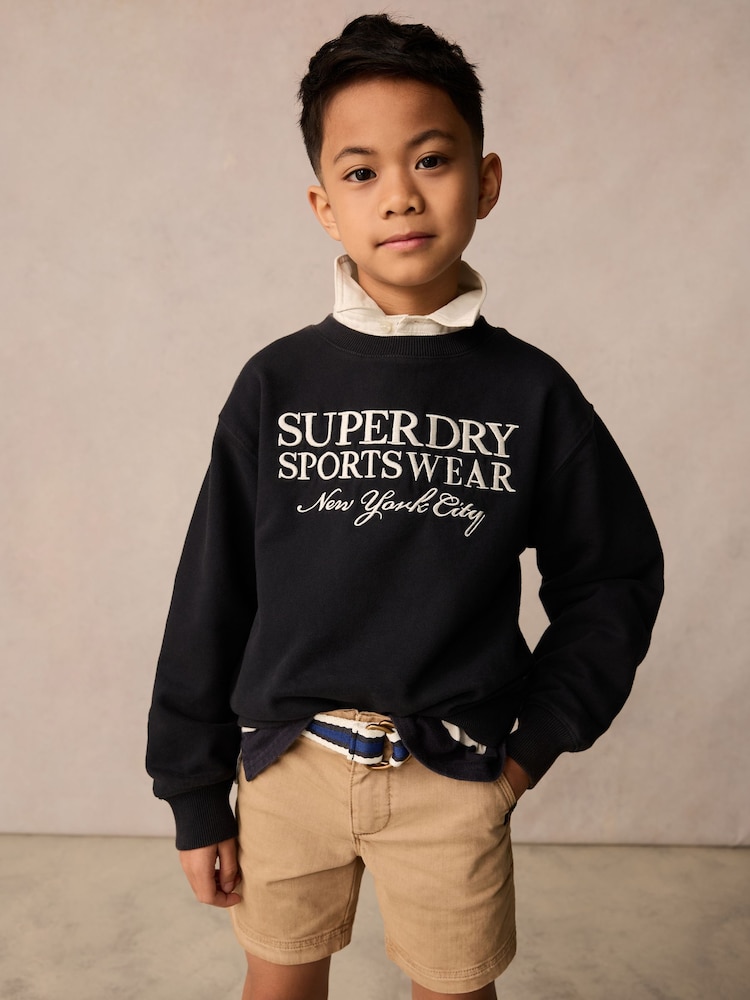 Superdry Navy Marl 72 Sweatshirt - Image 1 of 9 Superdry Navy Marl 72 Sweatshirt - Image 1 of 9