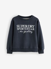 Superdry Navy Marl 72 Sweatshirt - Image 7 of 9