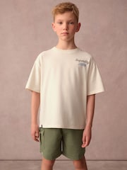 Superdry Khaki/White Tiger Printed Set - Image 1 of 10