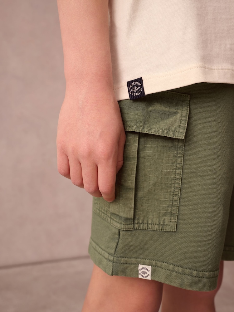 Superdry Khaki/White Tiger Printed Set - Image 5 of 10