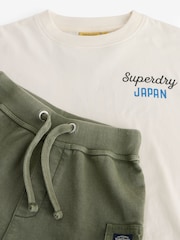 Superdry Khaki/White Tiger Printed Set - Image 9 of 10