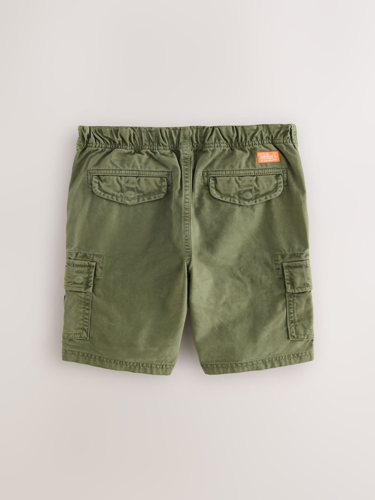 Superdry Khaki Green Cargo Shorts - Image 2 of 5 Superdry Khaki Green Cargo Shorts - Image 2 of 5