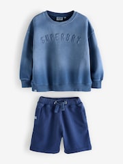 Superdry Blue Top and Top & Jogger Sets - Image 7 of 7