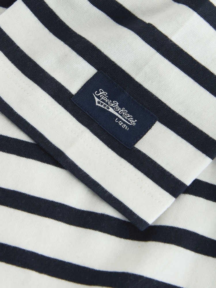 Superdry Navy/White Workwear Printed Cotton T-Shirt - Image 12 of 12