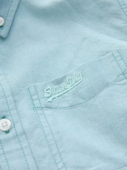 Superdry Green Oxford Shirt - Image 8 of 9