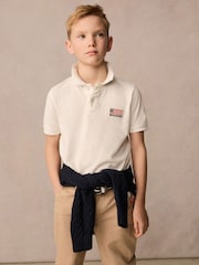 Superdry White Classic Flag Polo Shirt - Image 1 of 7