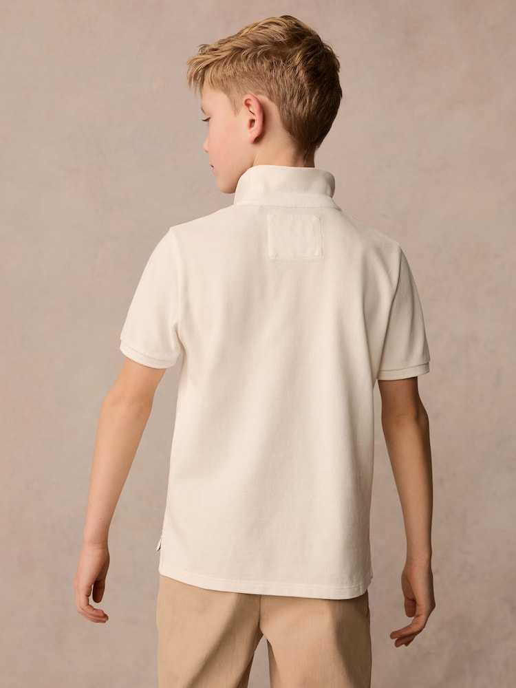 Superdry White Classic Flag Polo Shirt - Image 2 of 7