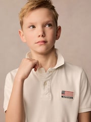 Superdry White Classic Flag Polo Shirt - Image 3 of 7