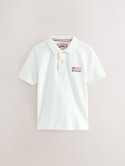 Superdry White Classic Flag Polo Shirt - Image 4 of 7