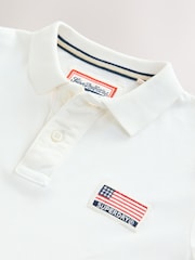 Superdry White Classic Flag Polo Shirt - Image 6 of 7