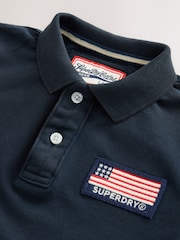 Superdry Navy Classic Flag Polo Shirt - Image 7 of 9
