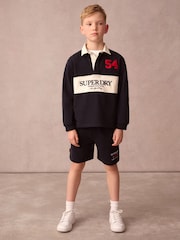Superdry Navy Rugby Polo Colourblock Set - Image 1 of 12