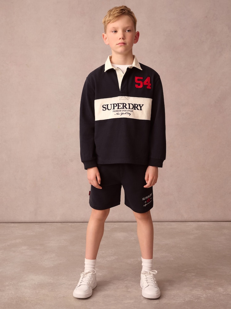 Superdry Navy Rugby Polo Colourblock Set - Image 1 of 12