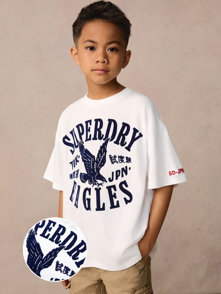 Superdry White/Blue T-Shirt - Image 1 of 8