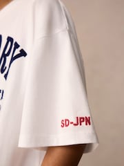 Superdry White/Blue T-Shirt - Image 3 of 8