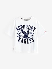 Superdry White/Blue T-Shirt - Image 5 of 8