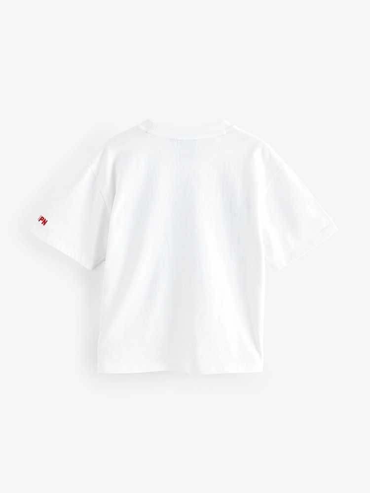 Superdry White/Blue Workwear Printed Cotton T-Shirt - Image 6 of 8