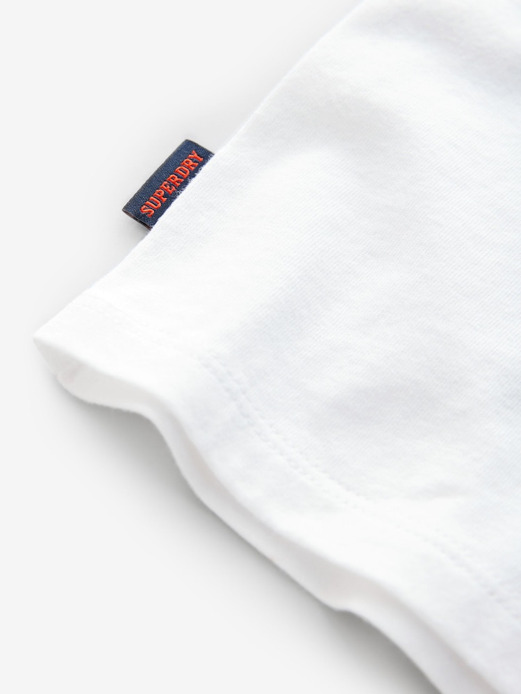 Superdry White/Blue T-Shirt - Image 8 of 8